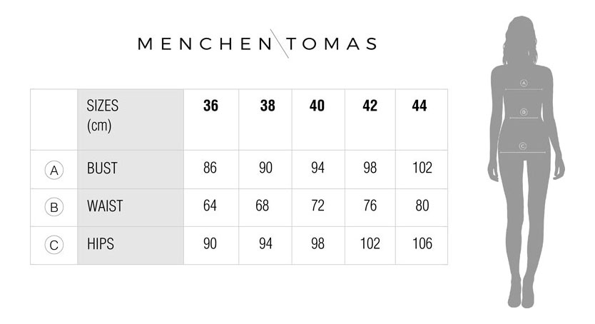 Size Chart • MENCHEN TOMAS | Official website | Women fashion
