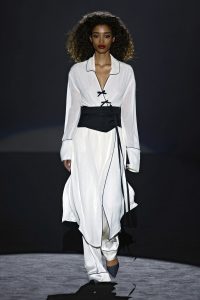Fashion designer Menchen Tomas at MBFW Madrid 2025